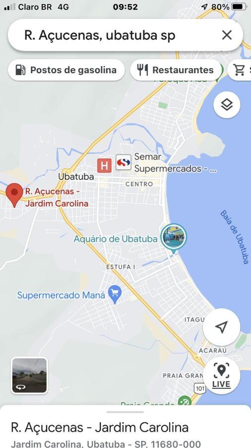 Villa Casa Jardim Carolina Perto Posto Torrao, Supermecado Shibata E Semar Ubatuba Exterior foto